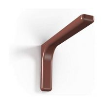 Paket 2 verchromte Zinkstahl -Stützklammern mit plastischer Abdeckung zum Befestigen der Wandregale - Brown18 cm - Brown