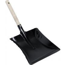 Pala de polvo de metal con mango Madera negro