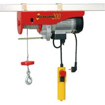 Palan électrique – 200 kg – 750 W – 18 m – Acier – Charge maximale, source d'alimentation, Longueur câble de travail, Puissance, Tension électrique, 