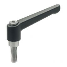 Palanca de apriete ajustable gn 300.1 D1 m 8 mm L1 63 mm L2 16 mm Hilo exterior