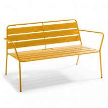 Oviala - Canapé de jardin en métal jaune - Palavas