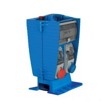 Quadro stagno da cantiere precablato a 4 prese interbloccate Palazzoli 644102