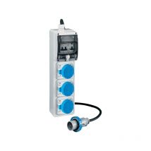 Quadro Mobile Precablato A 3 Prese Fisse Interbloccate Palazzoli 670030