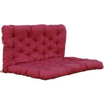 Palettenauflage Palettenkissen inkl. Rückenteil Sitz/120x80, Rücken 120x60 rot