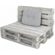 Palettenkissen Palettenauflagen Sitzkissen Rückenlehne Kissen Palette Polster Sofa Couch Altweiß - Seitenkissen