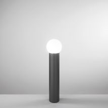 Paletto per esterno skittle nero con diffusore a sfera 65 cm.. (1xE27) - Antracite