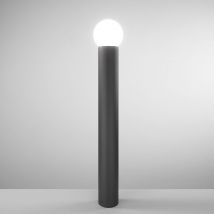 "Paletto da esterno SKITTLE nero con diffusore a sfera 100 cm."