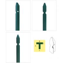 Pali paletti ferro plastificati recinzione a t 30x30mm verde h150cm