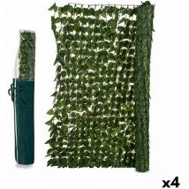 Ibergarden - Clôture de jardin de feuilles 1,5 x 3 m vert plastique (4 pcs.)