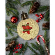 Palla di natale luminosa led on/off per albero di natale grandezza 10 cm