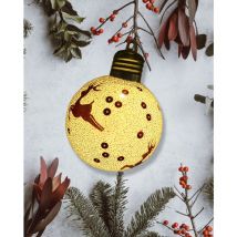 Palla di natale luminosa led on/off per albero di natale grandezza 10 cm