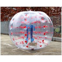 Palla Gonfiabile Happy Bumper Ball 1.5 mt con Pompa Aria Pallone Calcio Paraurti - Colore Rosso
