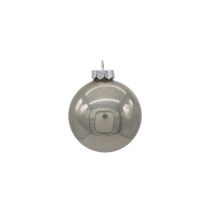 Gloria Store - Palle Di Natale In Vetro Perlato D.10 Cm Conf. In Tubo Da 8 Pz Avorio