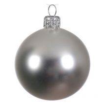 Kaemingk - Box Da 6 Palline Di Natale Argento Ø8 Cm