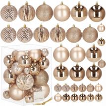 Springos - palline per albero di natale addobbo 33 pezzi natalizi 8 cm set indestruttibili appendini