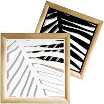 Palma - Moduli Decorativi in Legno e pvc - Misura: 73x73 cm - Colore: nero