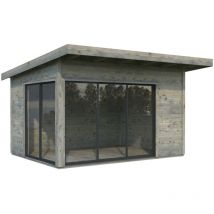 Palmako - Abri de jardin Andrea a Naturel , 44 mm Épaisseur paroi 390 x 300 cm