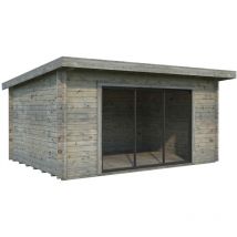 Palmako - Abri de jardin Lea a Marron Imprégné, 44 mm Épaisseur paroi