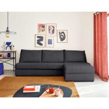 Lisa Design - Palmira - canapé d'angle droit - 4 places - convertible couchage quotidien - matelas 14 cm - en velours côtelé