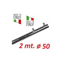 Palo Singolo Antenna 2 Metri Spessore 1 Mm Tv Wifi Diametro 50 Made In Italy 50 mm