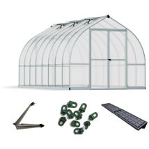 Palram-canopia - Aluminiumgewächshaus Bella 816 Sparset Silber 489x244x219 cm