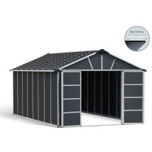 Palram - Abri De Jardin 11x17.2 Pieds Gris Anthracite 705683