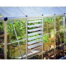 Canopia Banderola de ventilacion de pared lateral para invernadero plateado