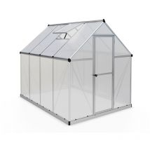 Palram - Canopia Aluminium Gewächshaus Mythos 68 Silber 247x185x208 cm