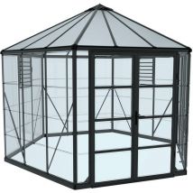 Palram - Canopia Aluminium Gewächshaus Oasis Anthrazit ø 363 cm