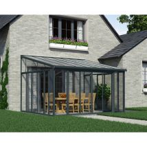 Chalet&jardin - Canopia San Remo Pergola Chiusa in Alluminio 4X4.4 m Grigio