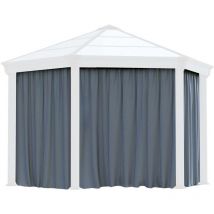 Rideaux pour tonnelles de jardin hexagonales Roma et Monaco