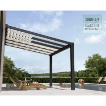 Palram - Canopia Cortina para Pérgola Stocholm 3.4X3.7 Blanco