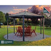 Palram - Canopia Tonnelle de jardin hexagonale Monacom² 3.6X4 Gris