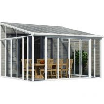 Chalet&jardin - Palram - Canopia Aluminium Kaltwintergarten Sanremo Weiß 382x425x310 cm