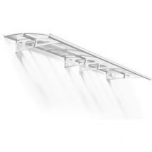 Metall Vordach Bordeaux 4460 Doppelsteg Weiß 139x447 cm - Palram-canopia