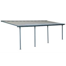 Palram-canopia - Aluminium Terrassenüberdachung Feria Anthrazit 295x971x305 Cm