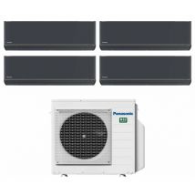 Panasonic - quadri split inverter air conditioner series etherea dark 7+7+12 with cu-4z68tbe r-32 wi-fi integrated colour graphite grey