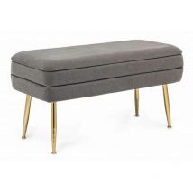 Panca Fashion Commerce contenitore pavlina grigio 80X38X42 cm - Grigio