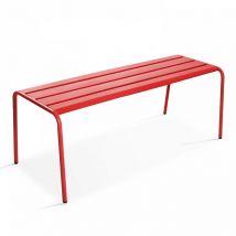 Oviala - Panca da giardino in acciaio rosso - Palavas