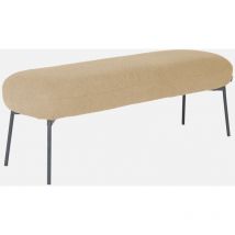 Panca tessuto bouclé e gambe in metallo