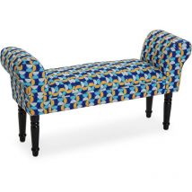 Bigbuy - Versa Klee Sgabello a piè di letto Poggiapiedi per la camera da letto, per l'ingresso, con braccioli, Misure (a x l x l) 53 x 32 x 100 cm,