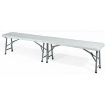 Panca Pieghevole 183x28x44 cm Richiudibile per Feste Sagre Fiere Giardino Campeggio Camping