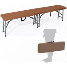 Panca Pieghevole Richiudibile Trasportabile Pic Nic 183 cm Verdelook - Colore: Marrone
