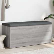 Panca Portaoggetti Grigio Sonoma 102x42x45 cm Legno Multistrato - Vidaxl