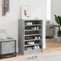 Furniture Limited - Scarpiera Grigio Cemento 60x35x92 cm in