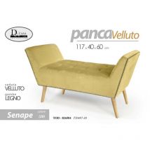 Webmarketpoint - Panca senape arredo scendiletto cm 1170 x 40 x 60 h