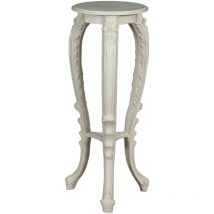 Biscottini - Tavolino alto portavaso da interno 87x37x34 cm Piedistallo per piante bianco Portavasi da interno alti in stile barocco