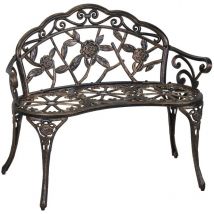 Vacchetti - Panchina alluminio pressofuso Verona bronzo cm97x45h78