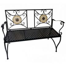 Panchina decoro mosaico 'esmeralda' cm 116 x 56 x h.90