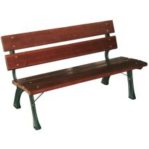 Panchina in ghisa con doghe in legno Hyde Park Junior 122x60xH72 cm